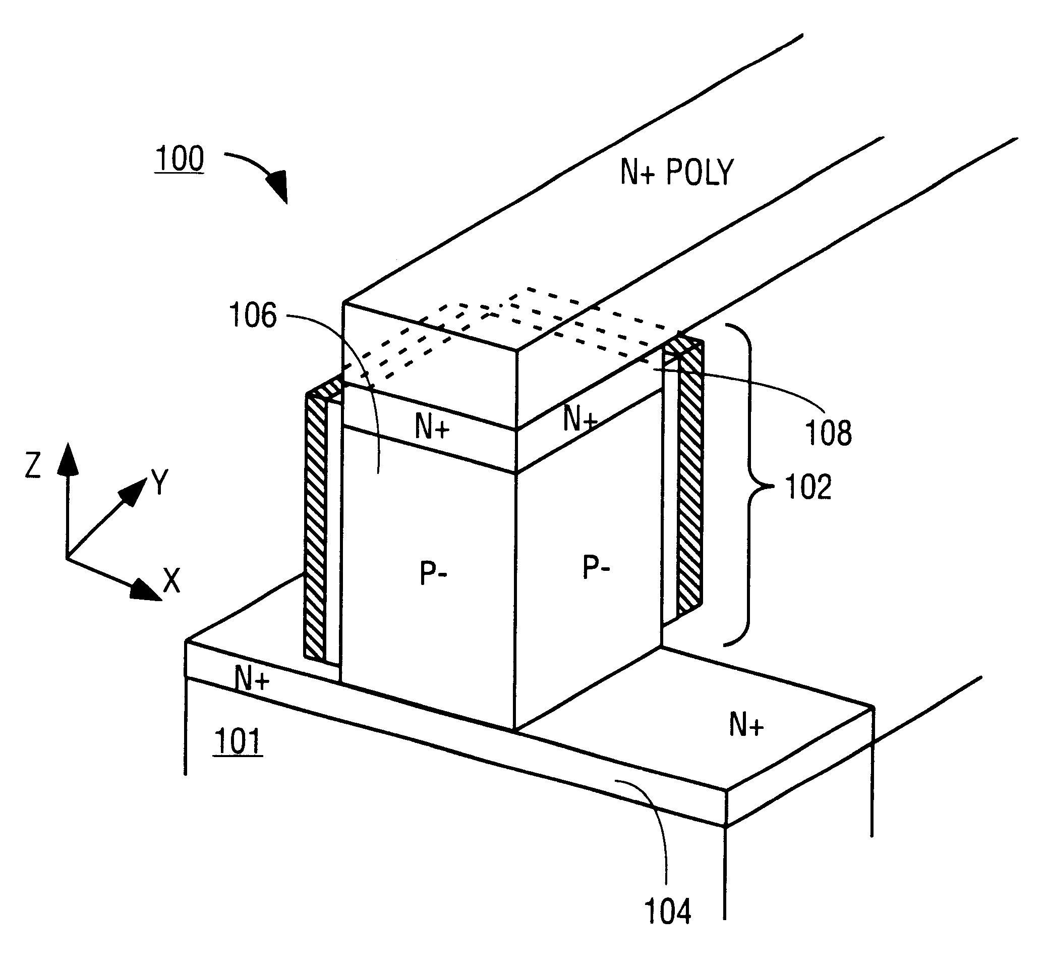 Multigate semiconductor device with vertical channel current and method of fabrication