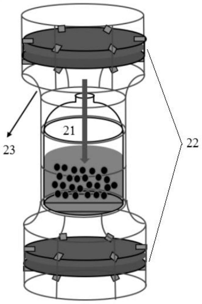 Method and device for removing nitrate nitrogen pollutants by intensifying iron-carbon micro-electrolysis through low-intensity magnetic field