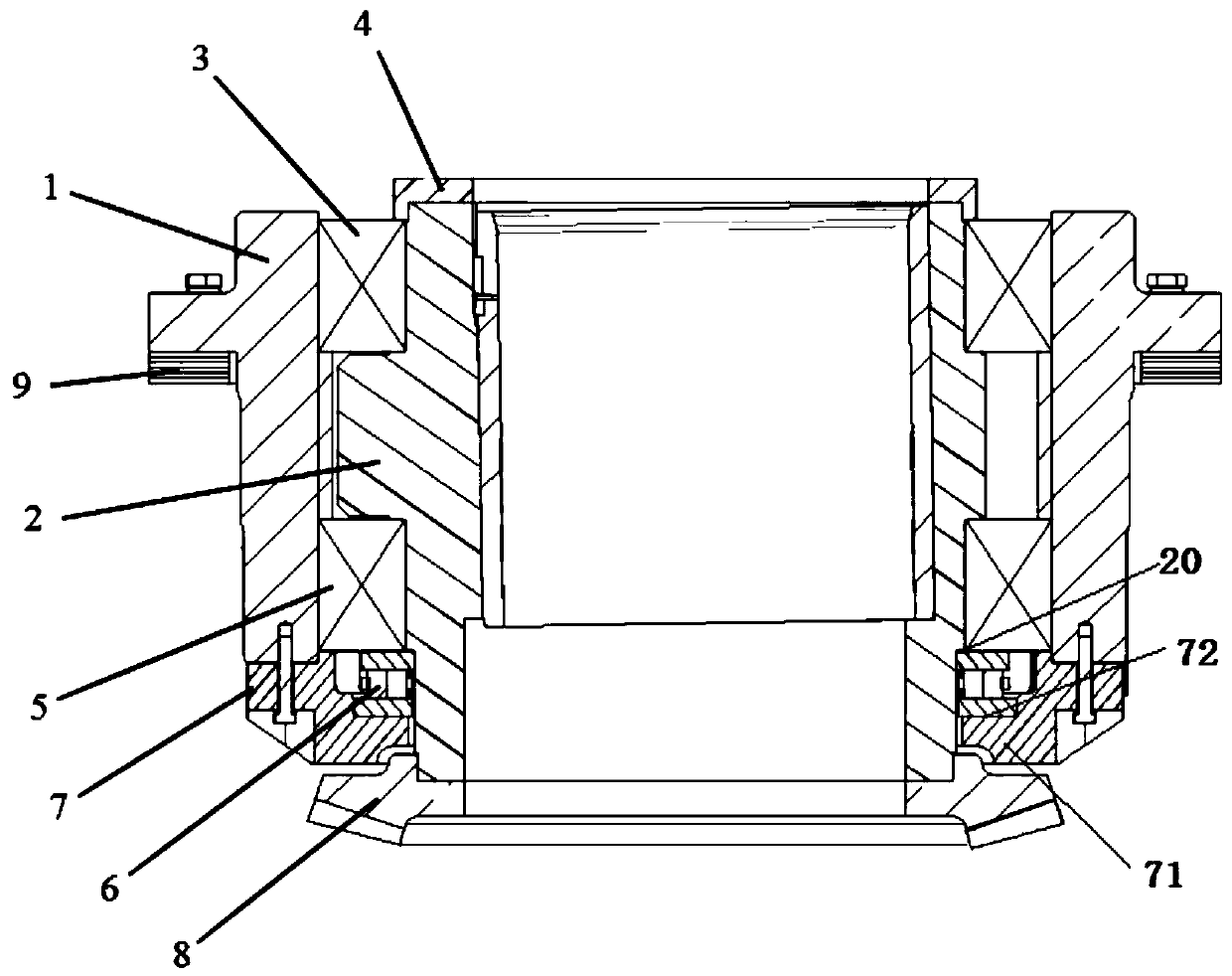 Eccentric sleeve mechanism with support bearing