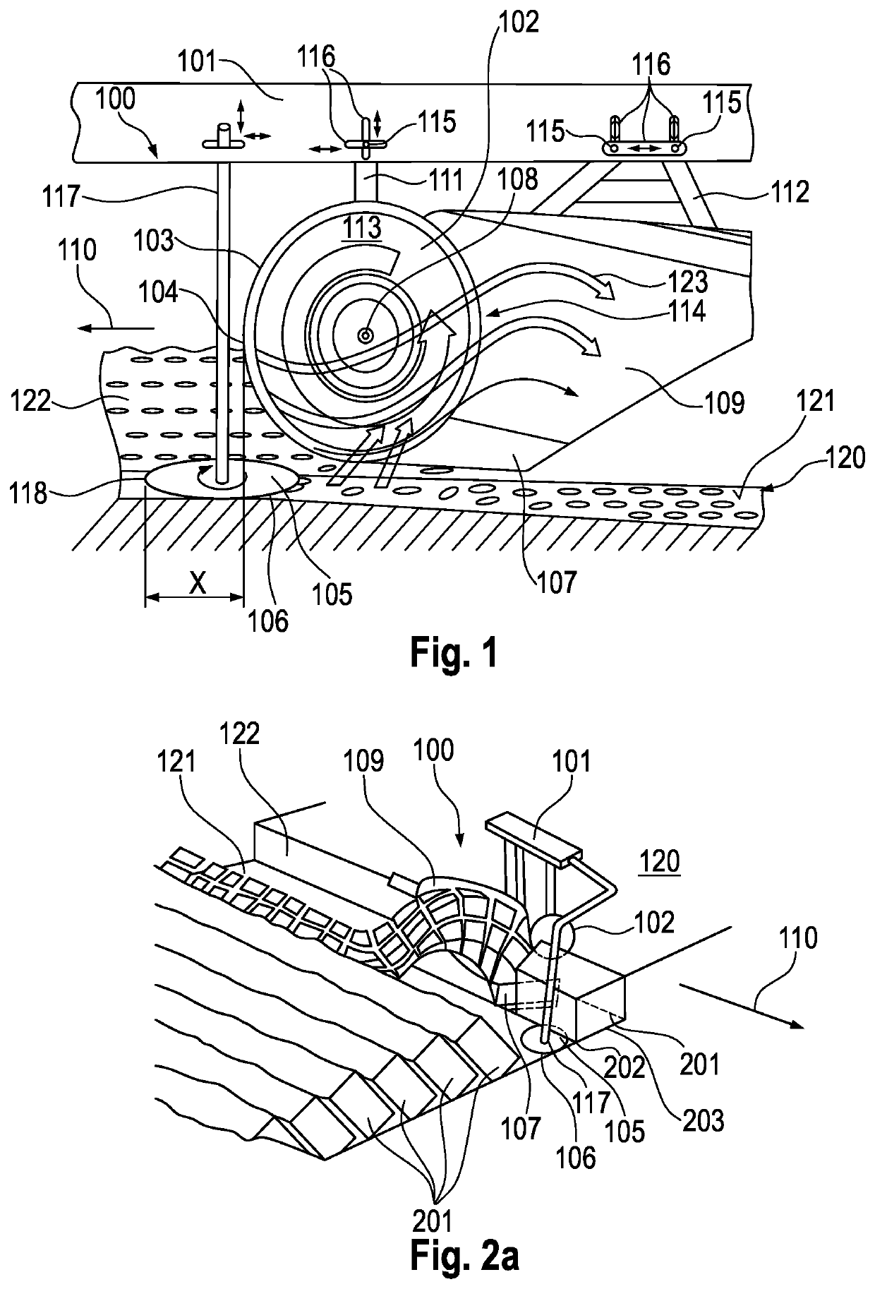 Method for plowing ground with a plough device comprising two cutting elements