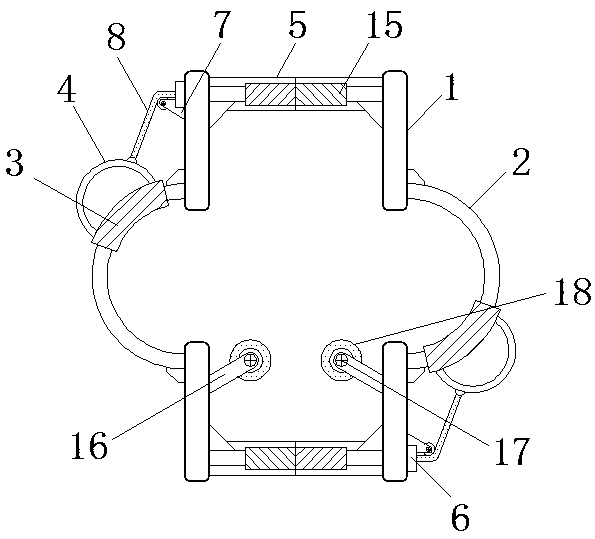 End butt joint self-anchorage type auxiliary clamping tool of stress ribs between story shear walls