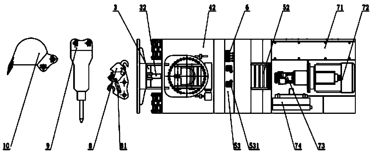 Multifunctional roadway repair machine and construction method thereof