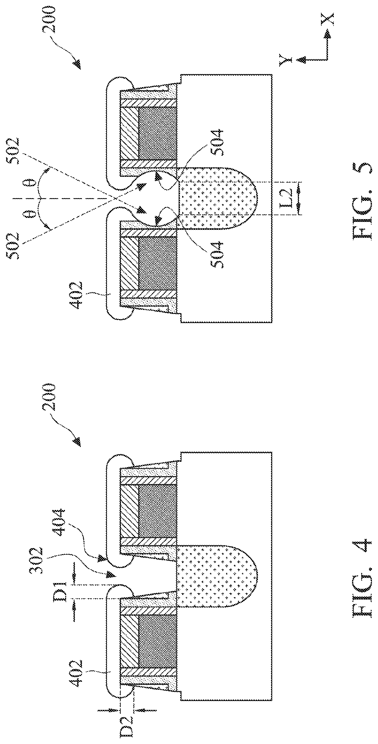Contact air gap formation and structures thereof