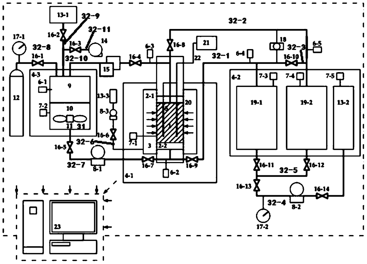 Device and method for simultaneous measurement of natural gas hydrate saturation and sediment permeability