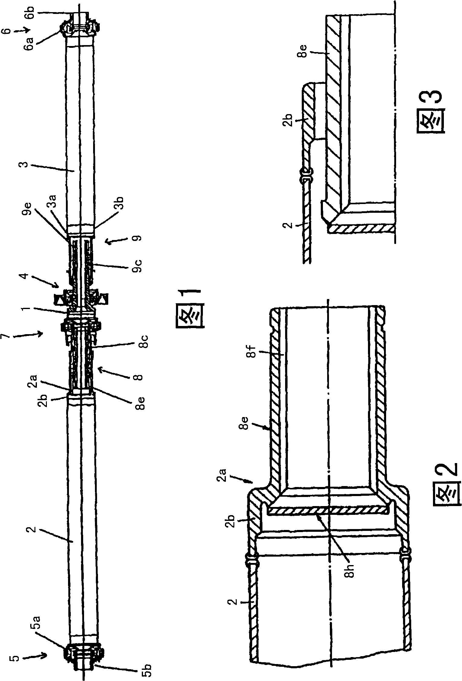 Joint shaft and roller displacement unit therefor