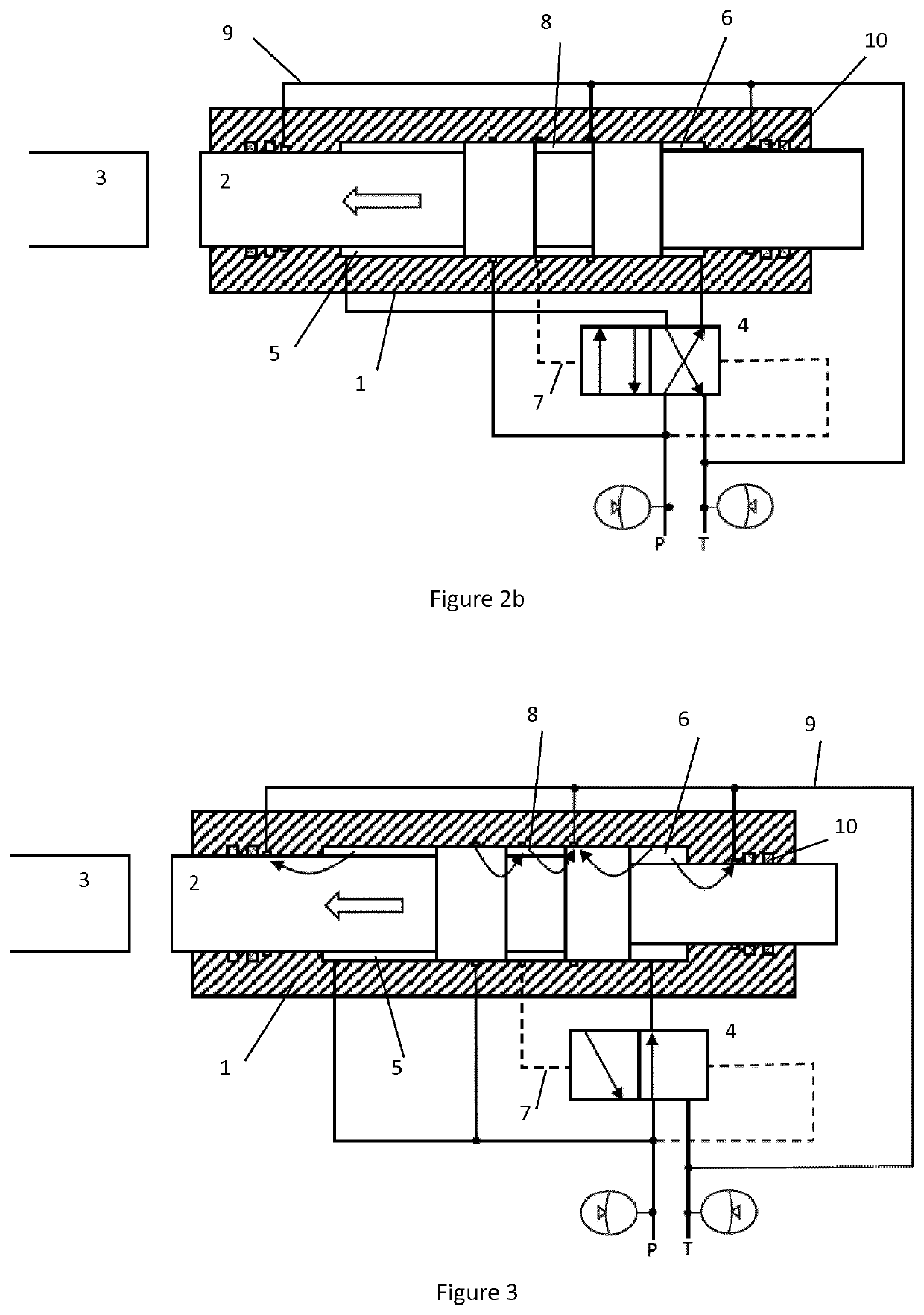 Valve piloting arrangements for hydraulic percussion devices
