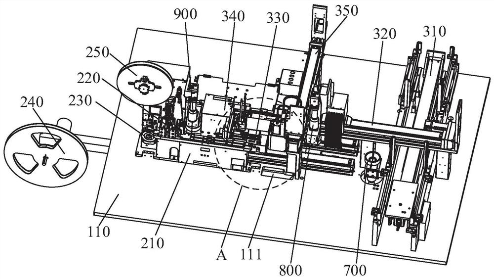 Electronic element taping machine