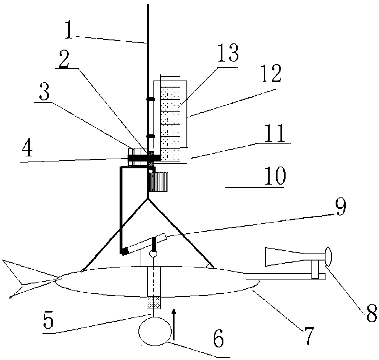 A hydrological flood measurement cableway buoy positioning automatic release method and device