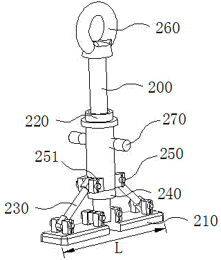 Inner clamping type hoisting device for braking drum of automobile