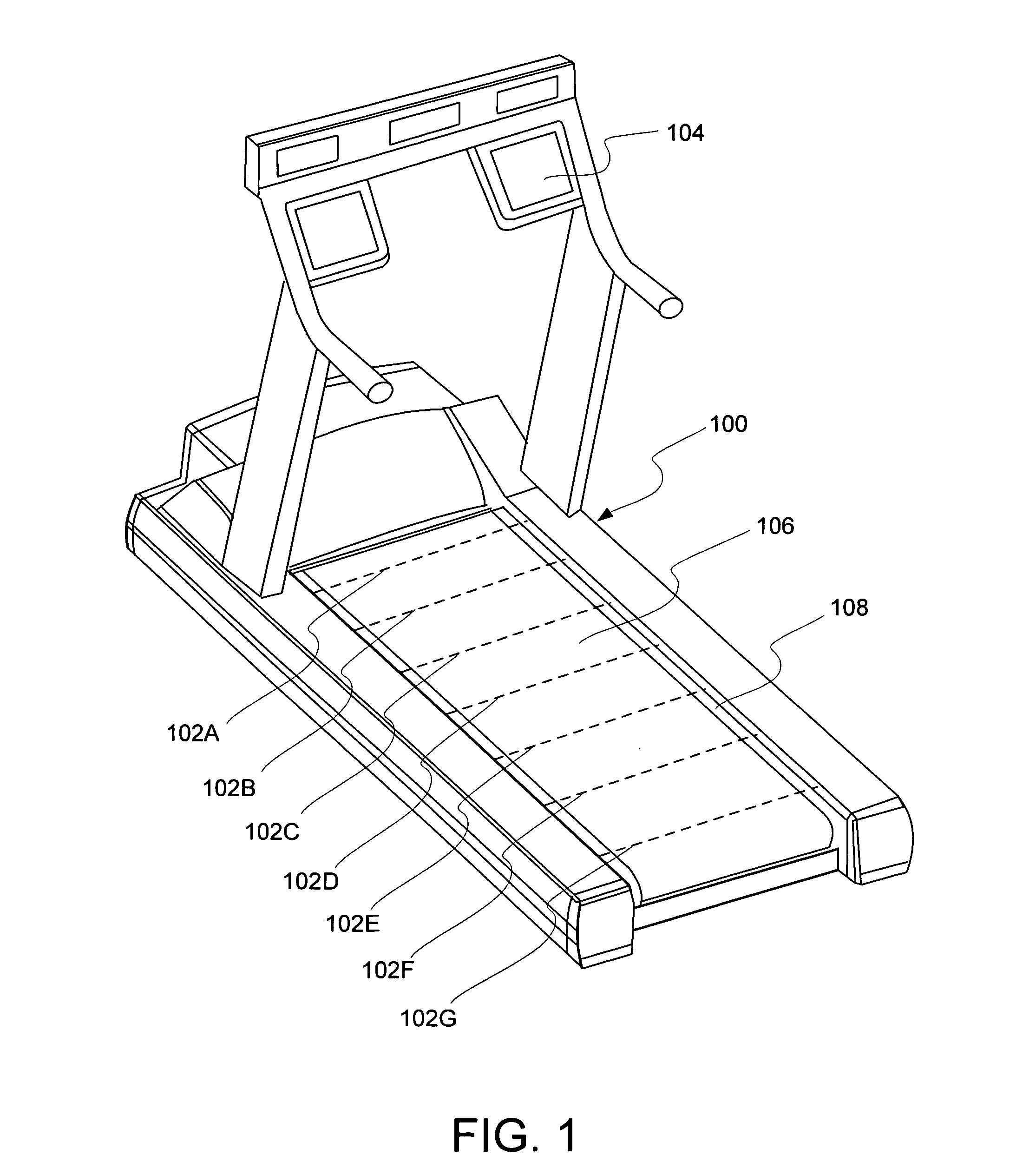 User footfall sensing control system for treadmill exercise machines