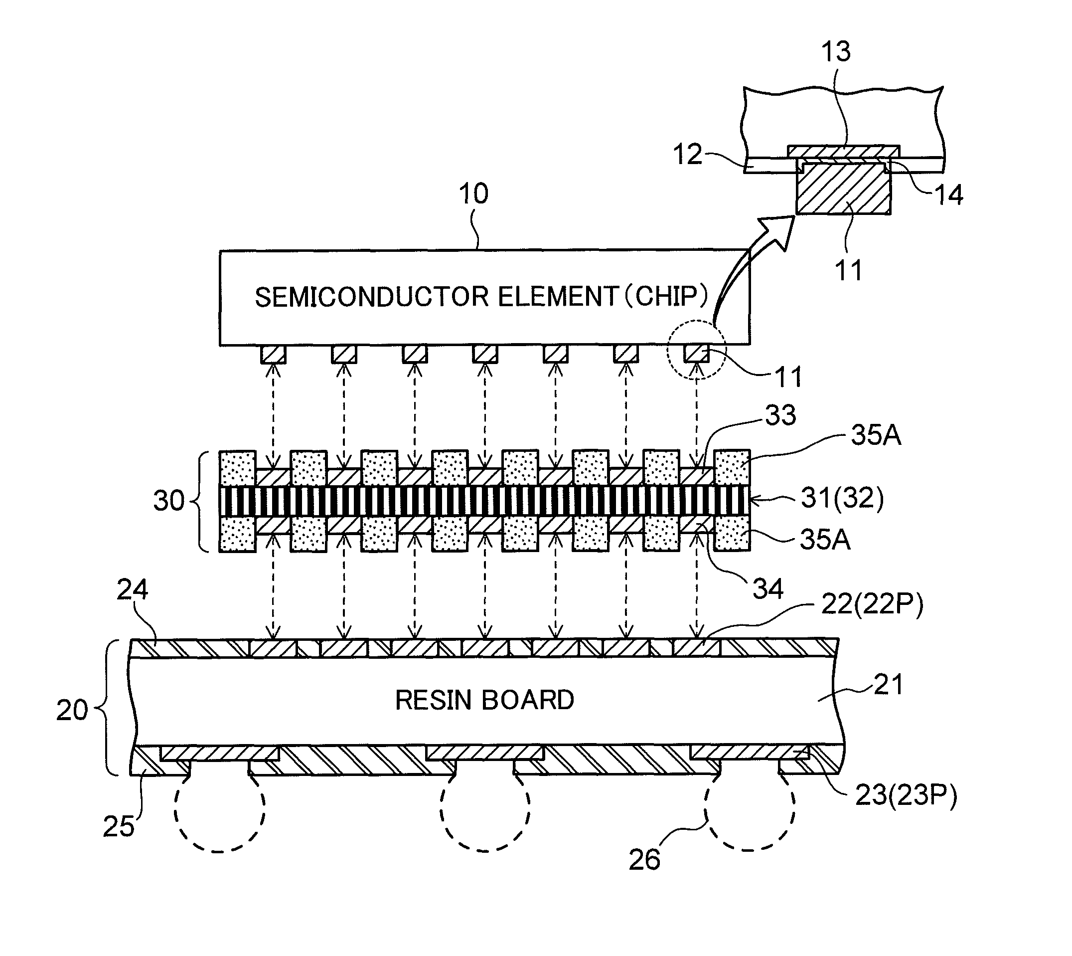 Electronic component mounted structure