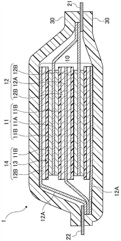 Negative electrode containing microcapsules, and lithium-ion secondary battery equipped with same