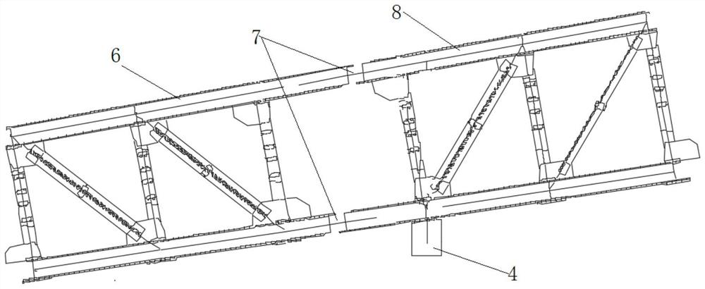 Large vestibule spanning type installation method