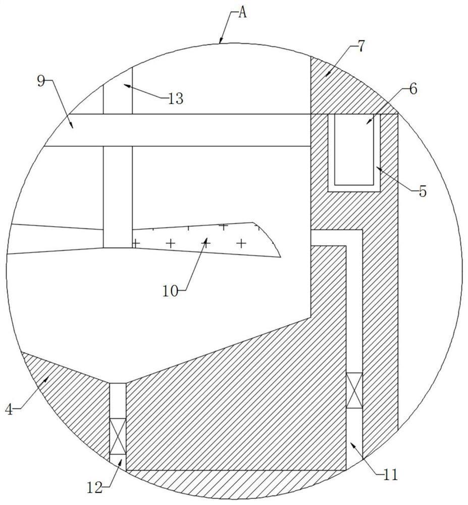 Fireproof alarm structure for transformer substation cable trench