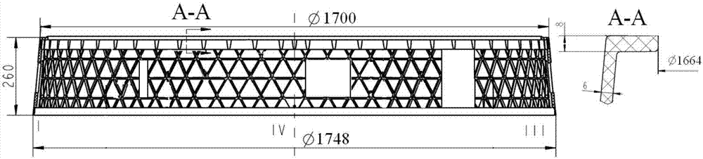 Tool and method for correcting shape of composite cabin section