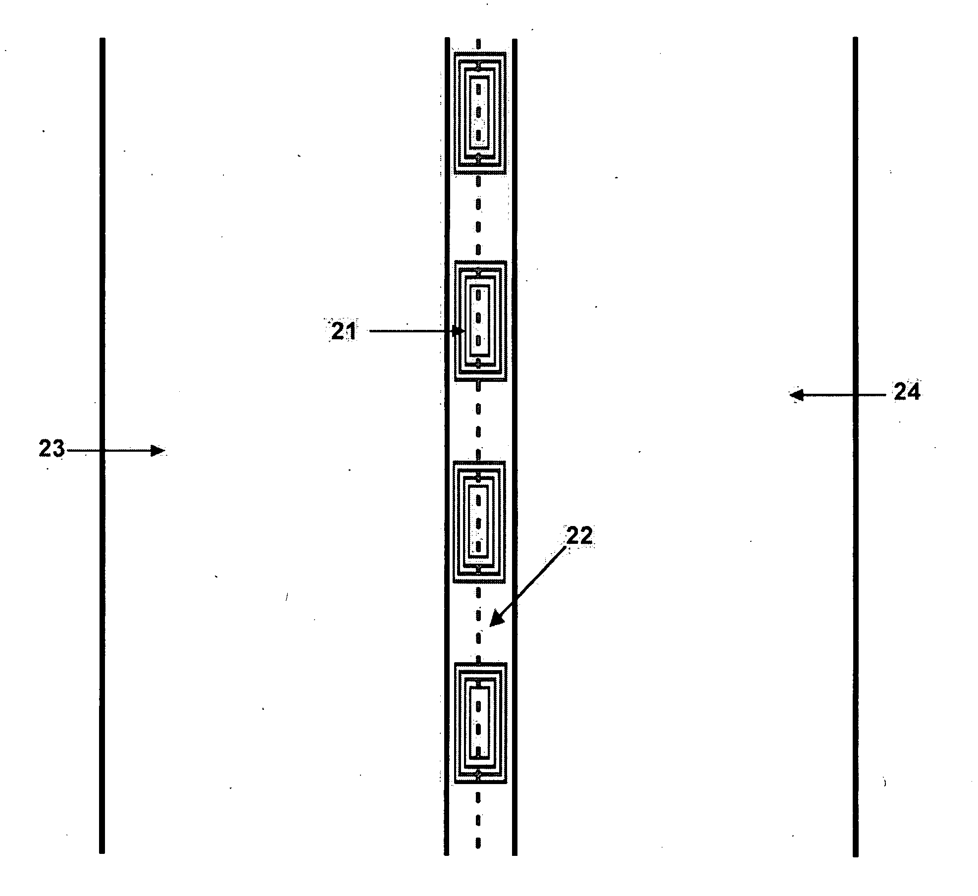Tracking lane marker position through use of information-transmiting device