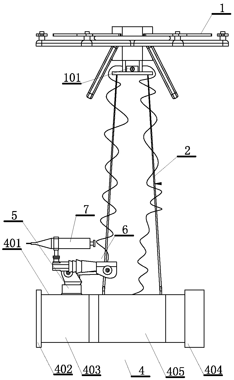 Aerial gluing robot for running maintenance of curtain wall and method thereof