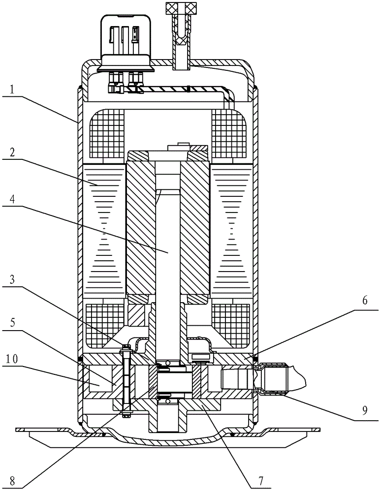 Liquid storage structure of rotary compressor
