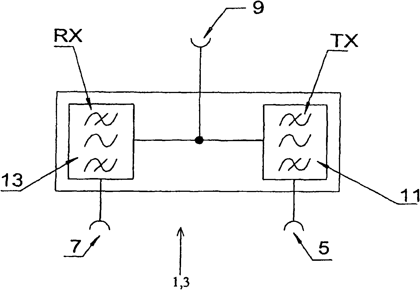High frequency filter with closed circuit coupling