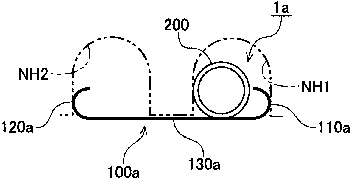 Clip for nasal intubation device and nasal intubation device set provided with said clip
