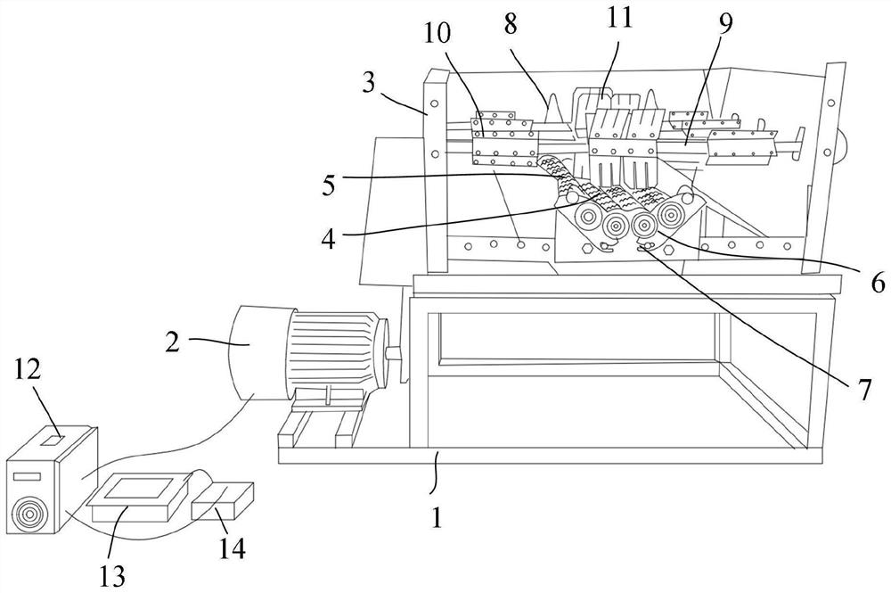 Peeling device of corn harvester