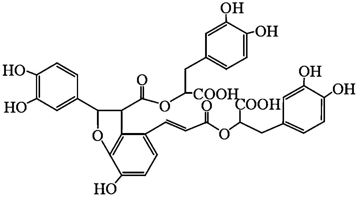 Extraction separation method of salvianolic acid B