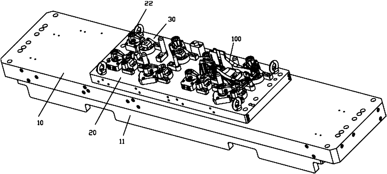 Clamp transformation mechanism for large machine tool