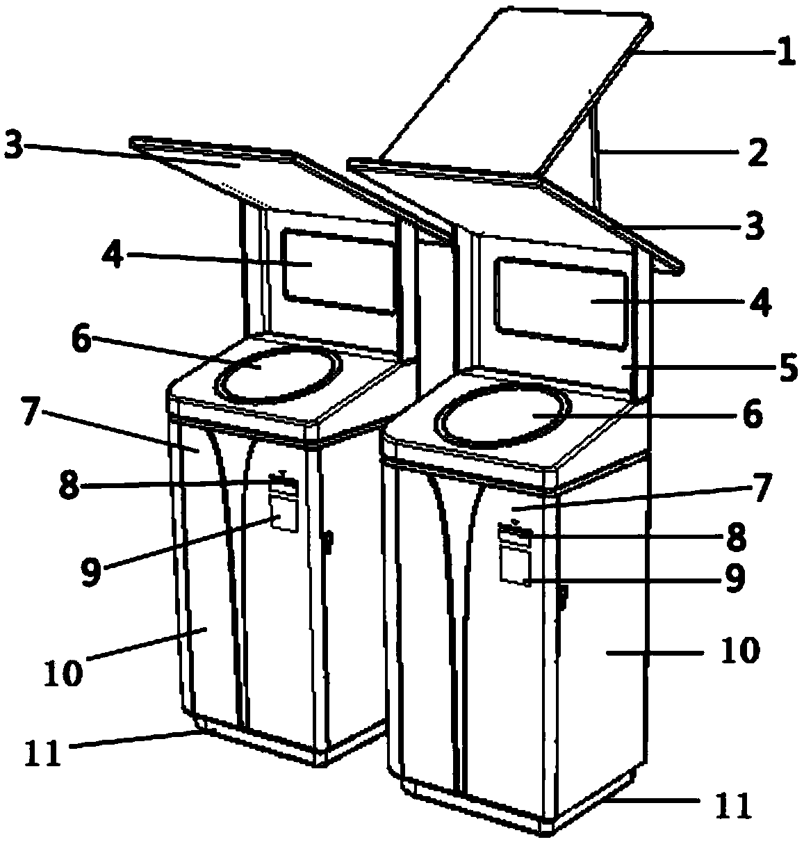 Intelligent garbage bin for collecting recyclable garbage and system thereof