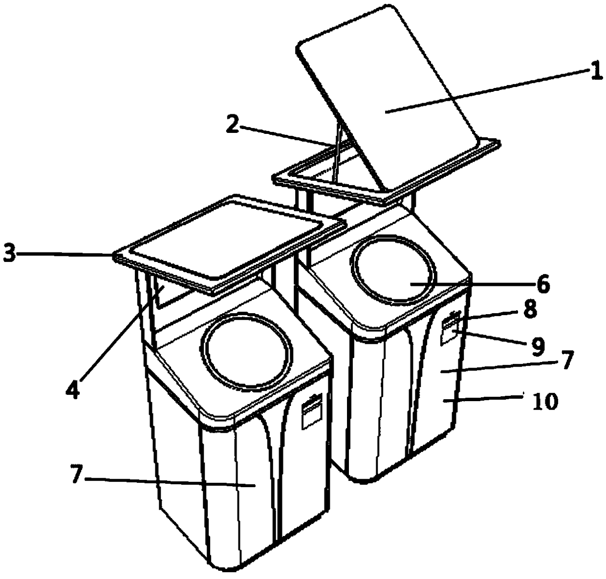 Intelligent garbage bin for collecting recyclable garbage and system thereof