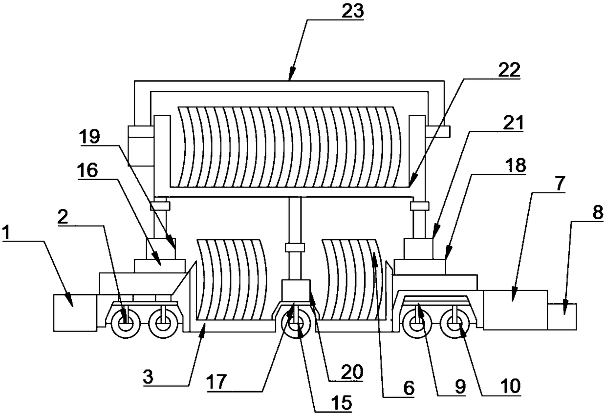 Efficient transferring transportation machine for shield tunnel engineering segments