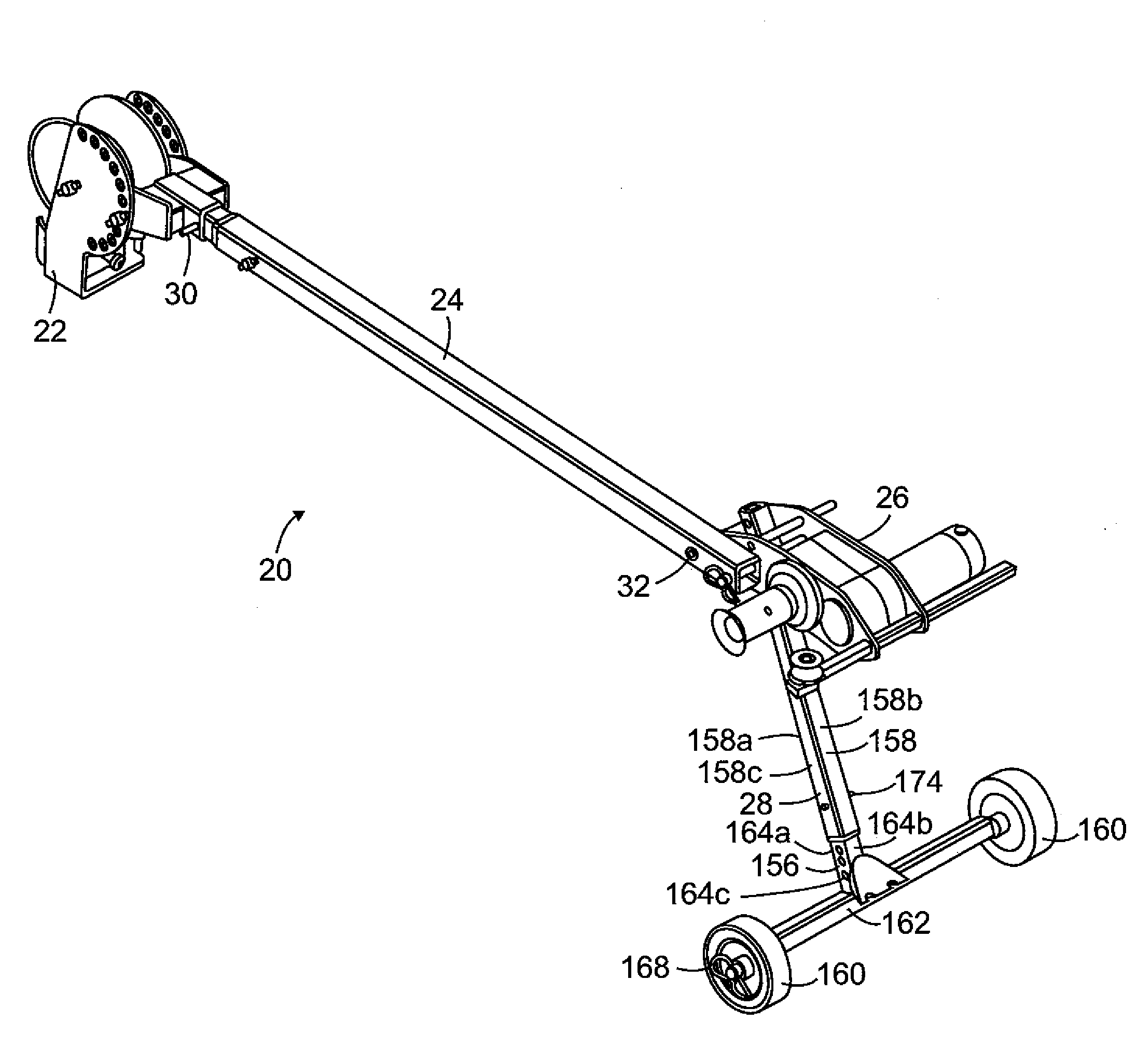 Cable puller with pivot adjuster for converting between upward and downward cable pulling