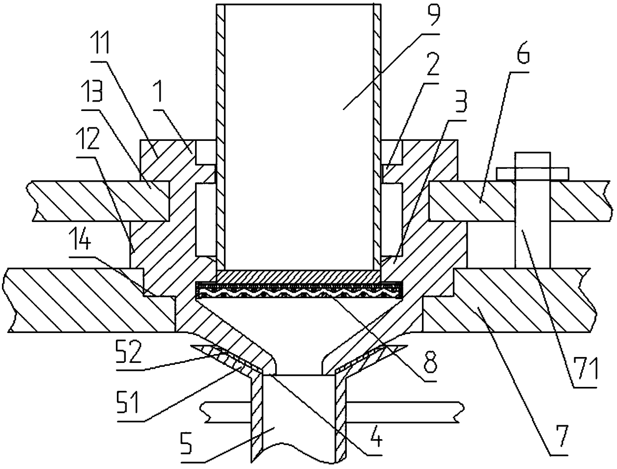 Sealing glue seat with negative-pressure supporting platform and manufacturing method thereof