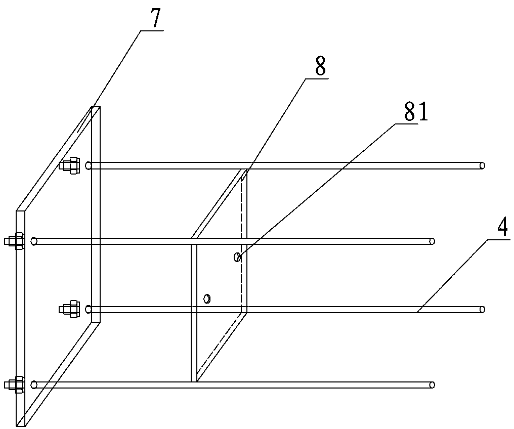 Stretching resistance detection device of curtain wall embedded part used for anchor plate construction after embedded
