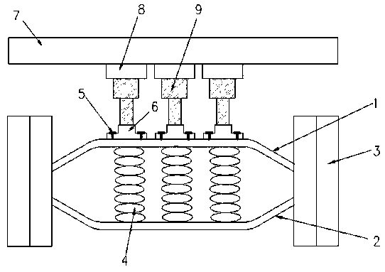 Suspension type floating bridge