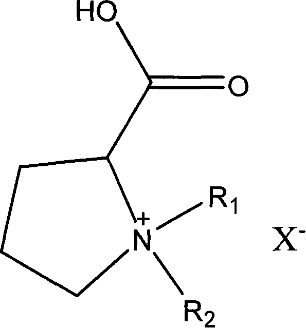 Compound of containing cation radical of L ¿C proline, preparation method, and application