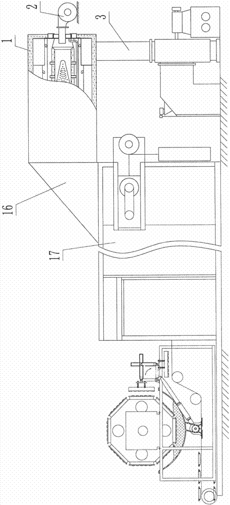 Combustion-supporting device in the combustion chamber of the drying box of the egg tray machine