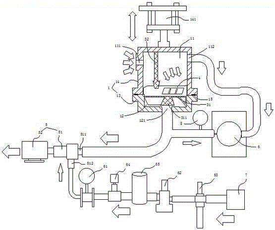 Detection device for intake resistance of small-flow air filer of universal machine