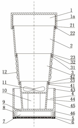 Portable juicing cup based on TRIZ and using method