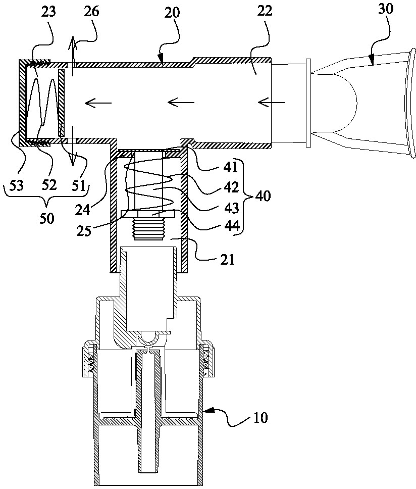 Device for bi-phase forming of exogenous positive end-expiratory pressure through oxygen driven inhalation