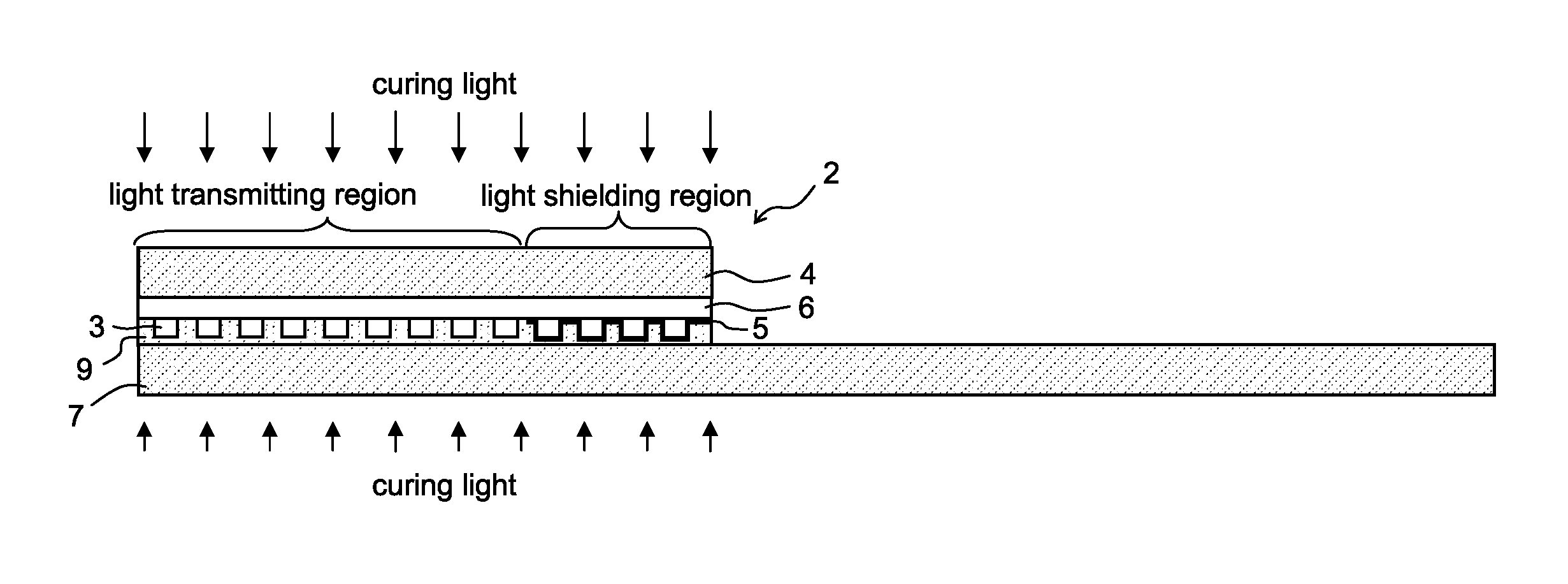 Light-transmitting imprinting mold and method for manufacturing large-area mold