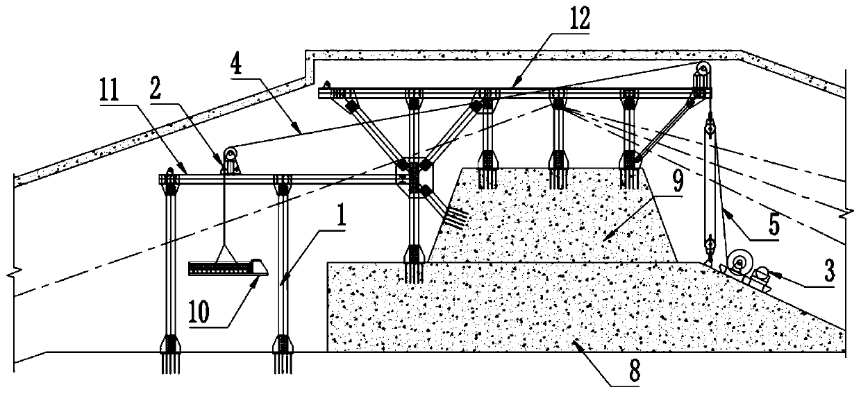 Method for installing composite cable saddle in anchor hole of a mountainous area suspension bridge tunnel s