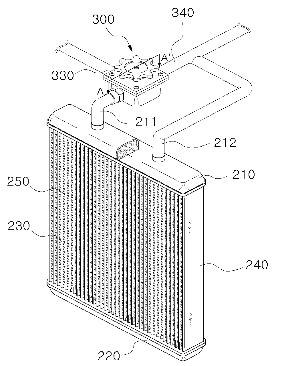 Heater core and air conditioner for an automomile equipped with same