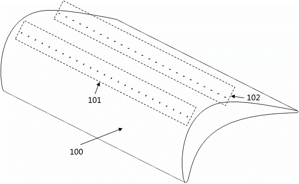 Control structure and method used for reducing separation loss of low-pressure turbine blades