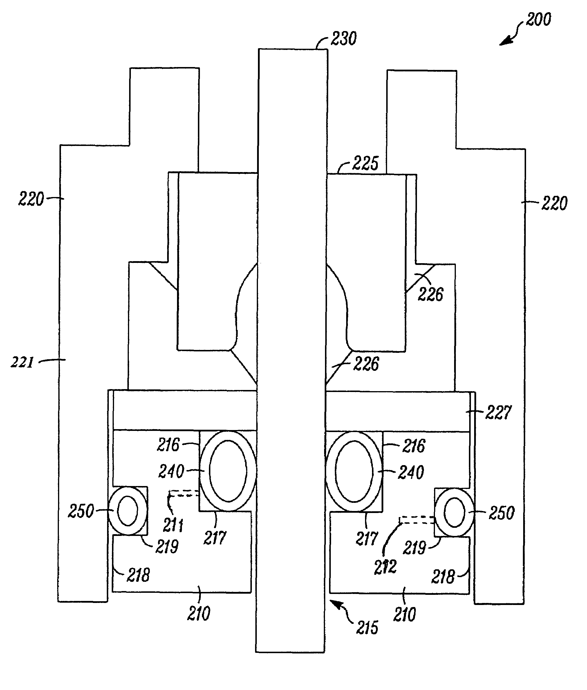 Filtering capacitor feedthrough assembly