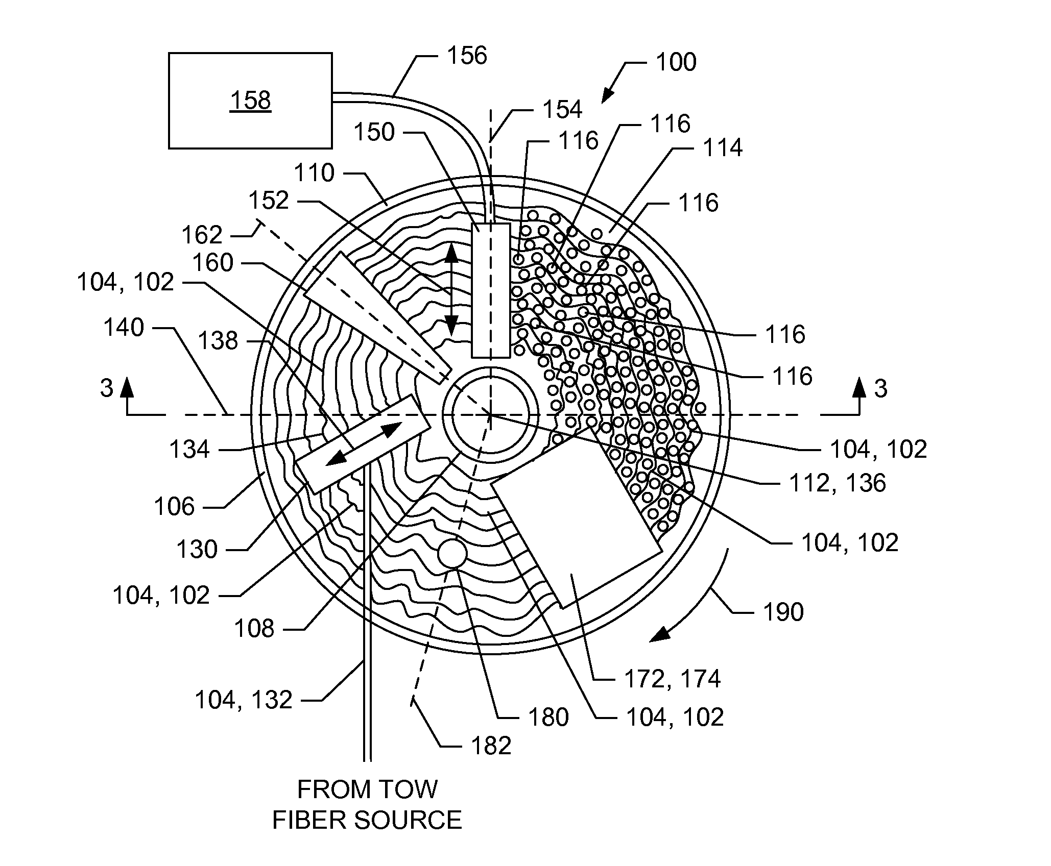 Continuous fiber brake rotor preform and apparatuses and methods for manufacturing same