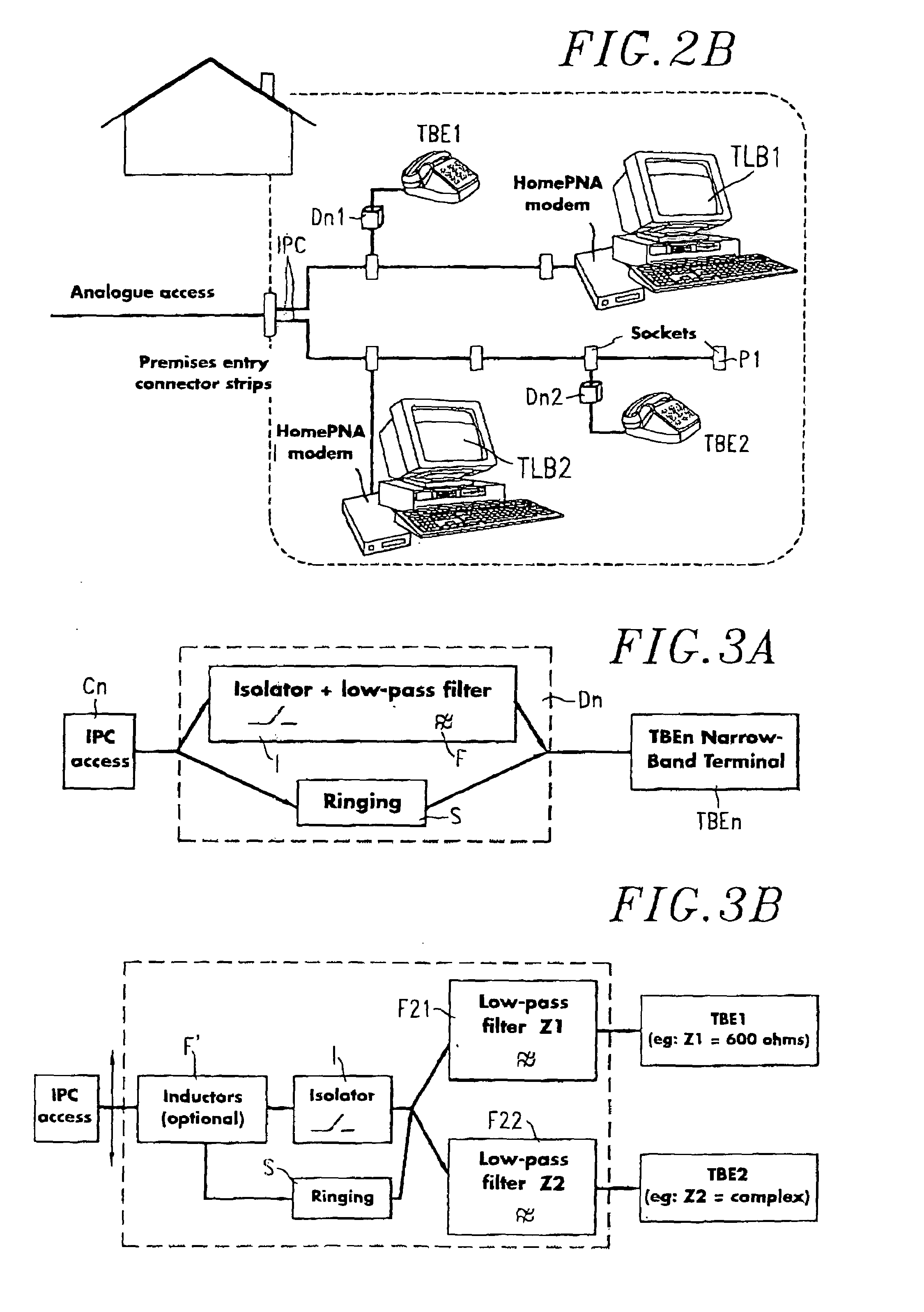 Low-pass filtering device with integrated insulator and private installation comprising same