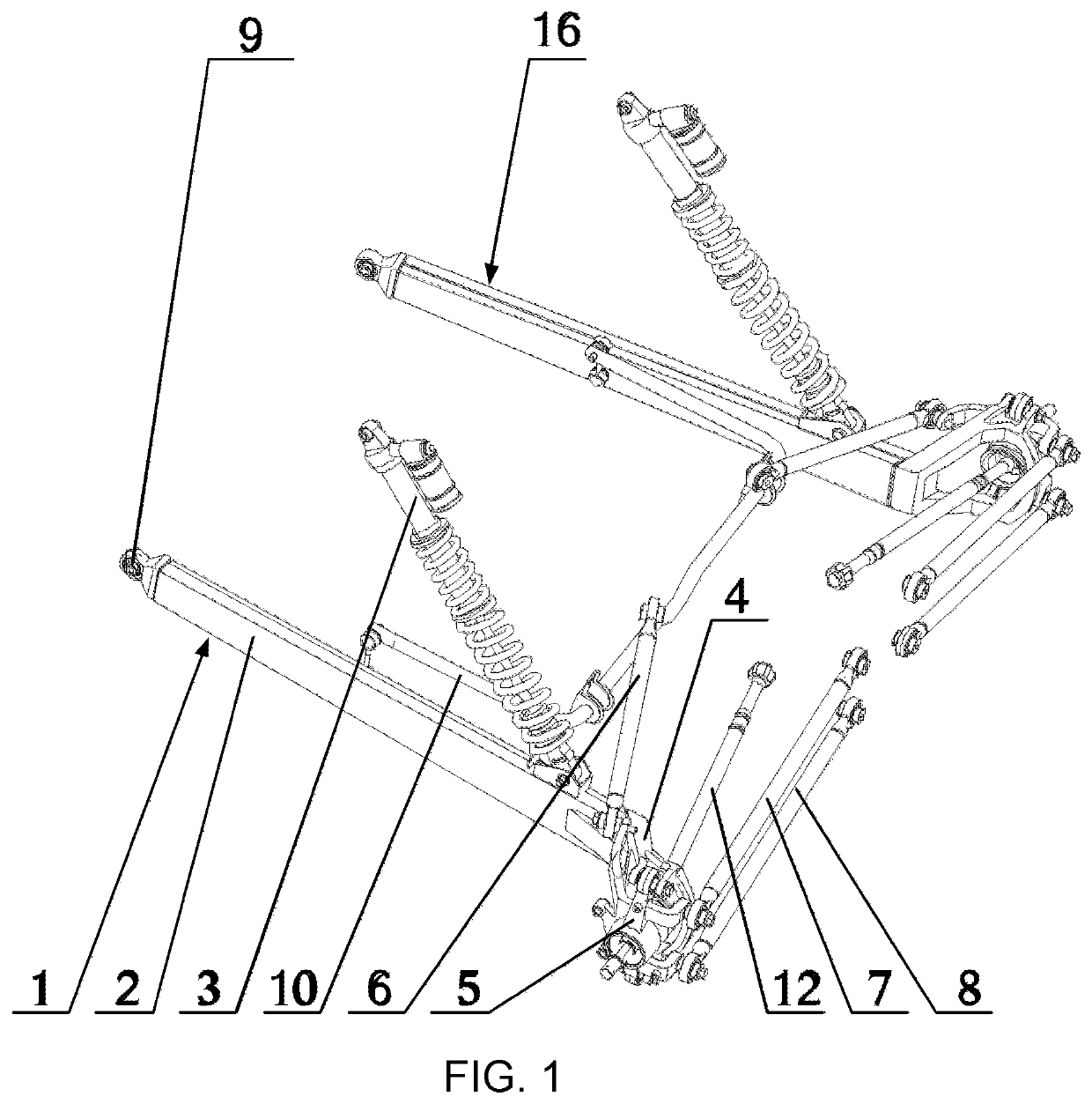 Rear swing arm suspension