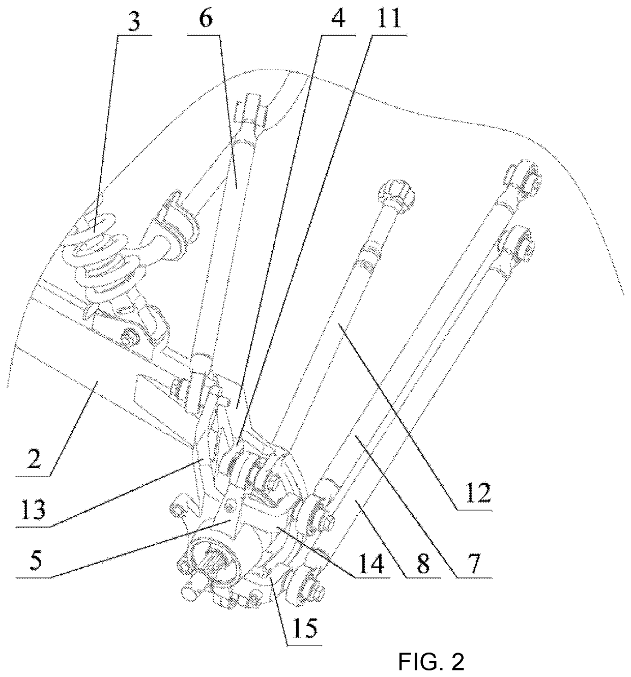 Rear swing arm suspension