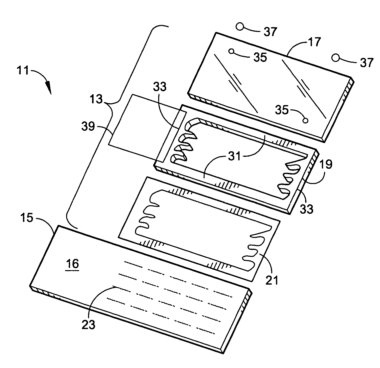 Microarray hybridization device having bubble-fracturing elements