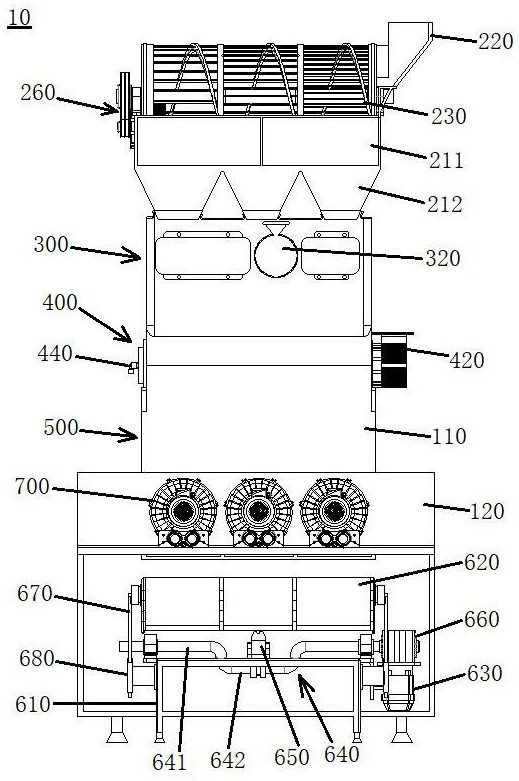 Grading type peanut shell breaking machine with screening function